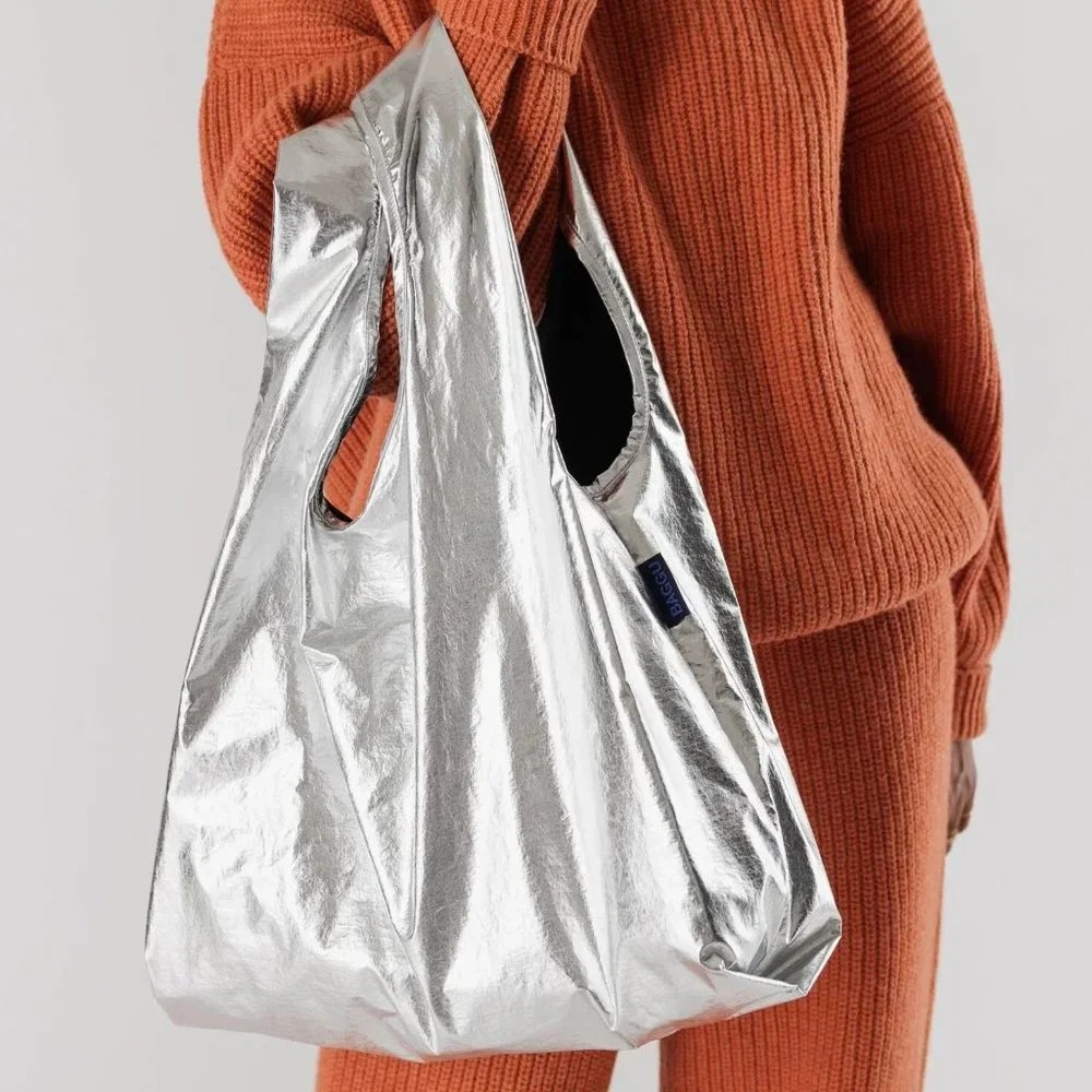 NWT Standard Baggu - Metallic Silver - Picture 3 of 7